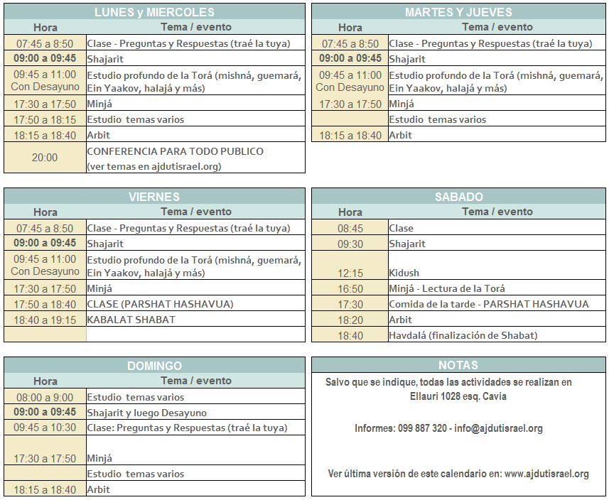 ACTIVIDADES en URUGUAY